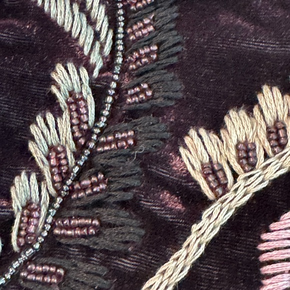 Double D Ranch Xiola heavily embroidered beaded Velvet Tunic NWOT - Picture 8 of 15